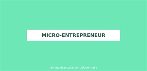micro entrepreneur definition